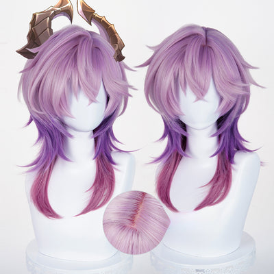 Monenjoy　原神 ドゥリン ウィッグ　カツラ　Durin　55cm　コスプレ道具　龍人　ホムンクルス　ドラゴンスパイン　アクセサリー　GSwig004