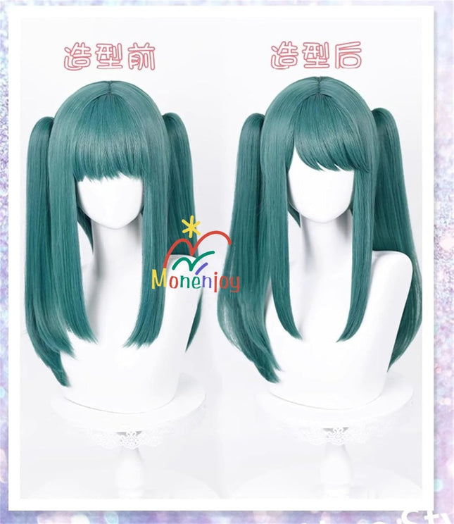 Monenjoy 初音ミク かつら 鬘 WIG ヴァンパイア 吸血鬼 ウィッグ ネット付き コスプレ ツインテール カツラ グッズ アニメ コスプレ道具GS1320 - Monenjoy