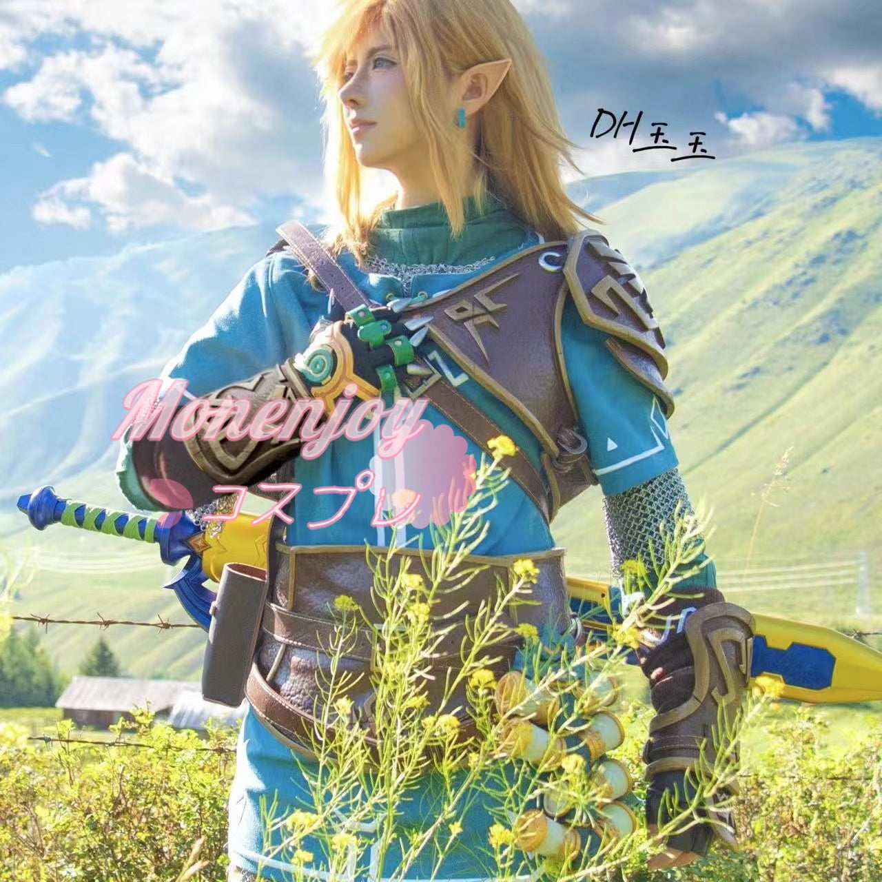 Monenjoy ゼルダの伝説 リンク　英傑服　英傑の服 　豪華生地　試練の覇者　ティアーズオブザキングダム　イベント　仮装 ブレワイ　 - Monenjoy