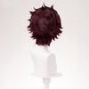 Monenjoy 鬼滅の刃 竈門 炭治郎　ウィッグ　かまど たんじろう　カツラ　きめつのやいば　コスプレ道具　和風の剣戟奇譚　つけ毛 - Monenjoy