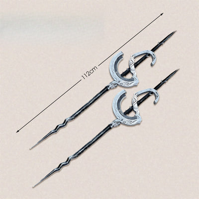 Monenjoy　アークナイツ Lappland the Decadenza 荒廃ラップランド 法杖  112cm　PU製　左右2個セット　コスプレ道具　武器レプリカ　武器　