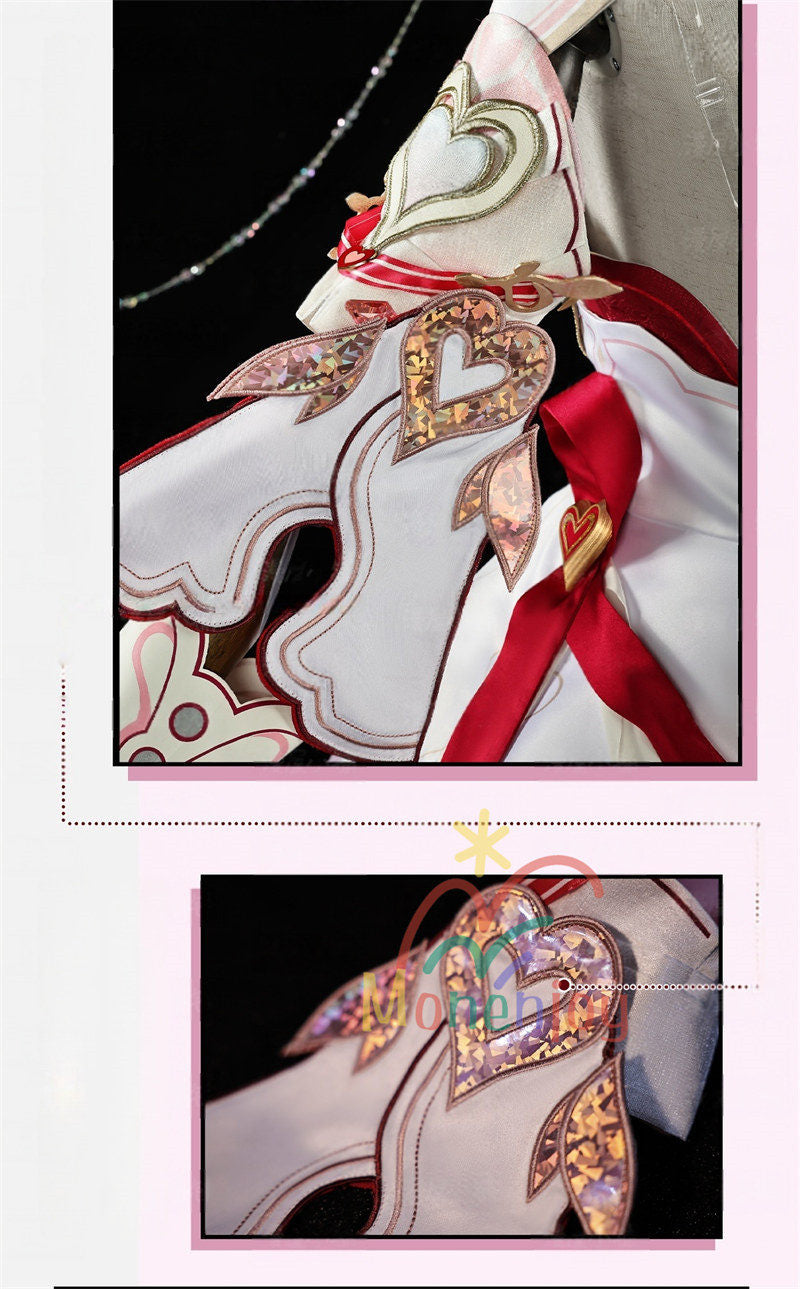 Monenjoy　崩壊3rd 妖精エリ  エリシア コスプレ　ピンク色　コスチューム　ハロウィン　コスプレ衣装