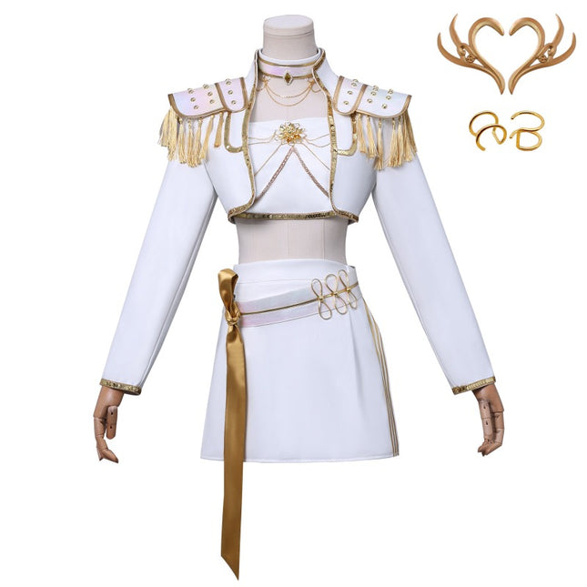 Monenjoy　KPOPガールズ! デーモン・ハンターズ　ミラ　白色　コスプレ衣装　ライブ服　舞台服　KPop Demon Hunters