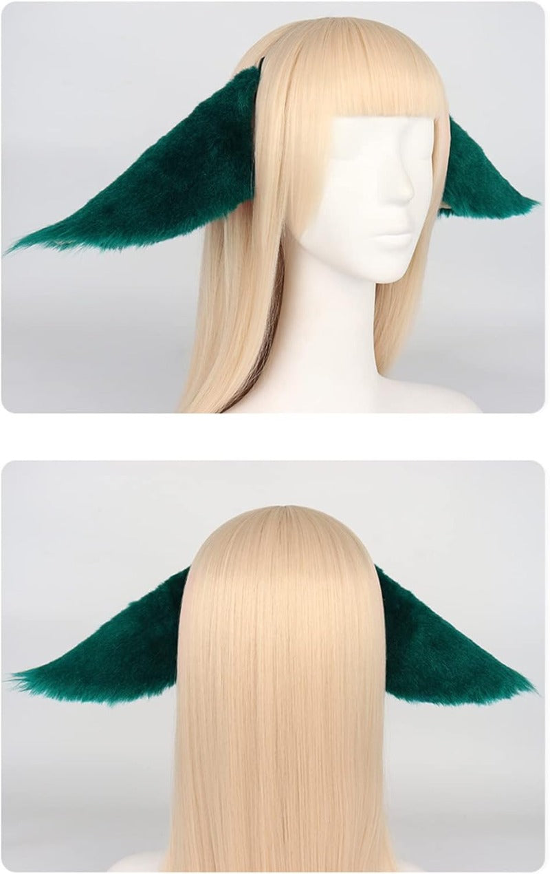 Monenjoy　原神 コスプレ道具 八重神子 コスプレ 小物 狐耳 垂れ 長 ワイヤー 調整可能 きつね みみ ピンク 手作り 髪飾り カチューシャ げんしん Cosplay グッズ コスプレ小物 可愛い