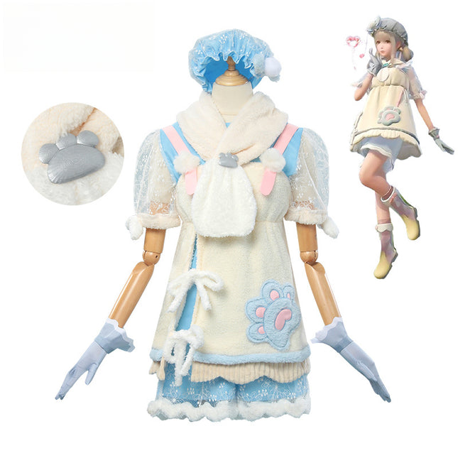 Monenjoy インフィニティニキ ふわもこに溺れる 純潔の守り　コスプレ衣装　パステルブルーの水波　洋服　可愛い　イベントGS1307