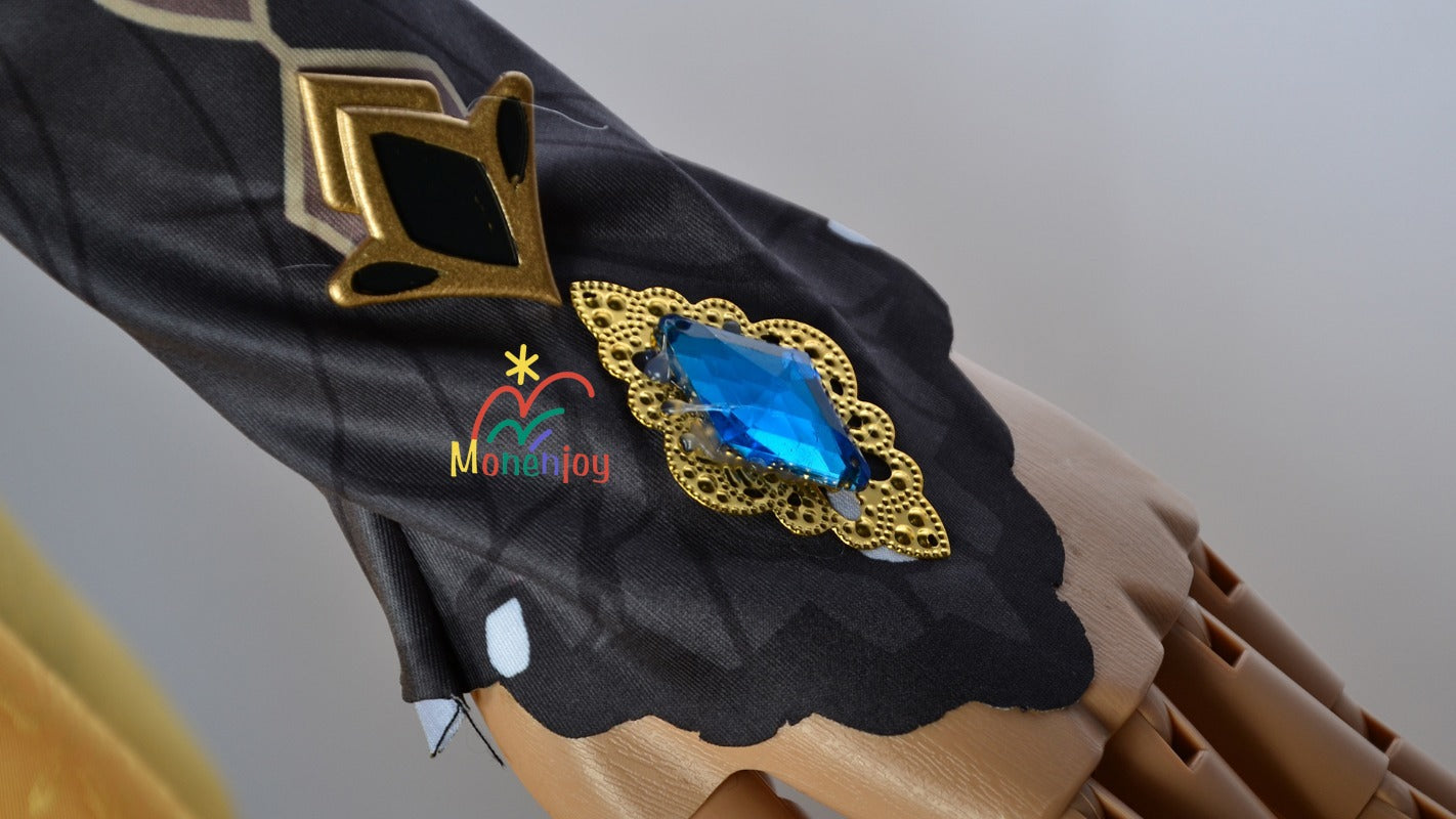 原神ナヴィア コスプレ衣装　立体3d樹脂装飾＋帽子付属　高弾性マットレザー採用｜MONENJOY   - Monenjoy