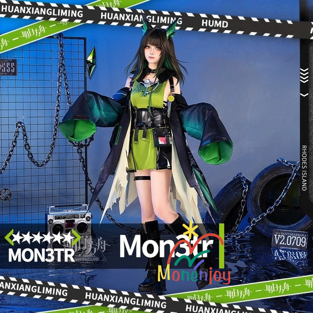 Monenjoy Arknights Mon3tr M3 ชุดคอสเพลย์, ชุดคอสเพลย์ Arknights, ชุดอีเวนต์, ปลอมตัว, GS1447 