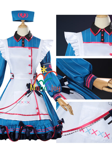Monenjoy プロセカ 朝比奈まふゆ コスプレ衣装　feat.こぎみゅん　恒常服　ドレス　イベントGs1325 - Monenjoy
