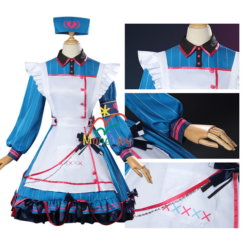 Monenjoy プロセカ 朝比奈まふゆ コスプレ衣装　feat.こぎみゅん　恒常服　ドレス　イベントGs1325 - Monenjoy