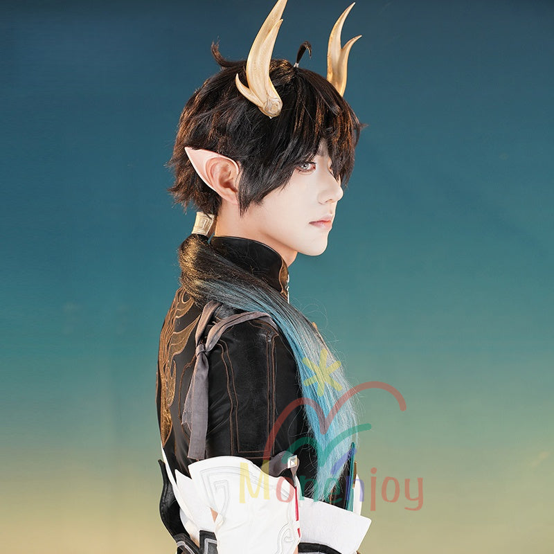 Monenjoy 崩壊スターレイル　丹恒・騰荒　コスプレ衣装　角＋手甲付　イベント　Dan Heng　星穹列車　仙舟「羅浮」　コスチュームGS1945