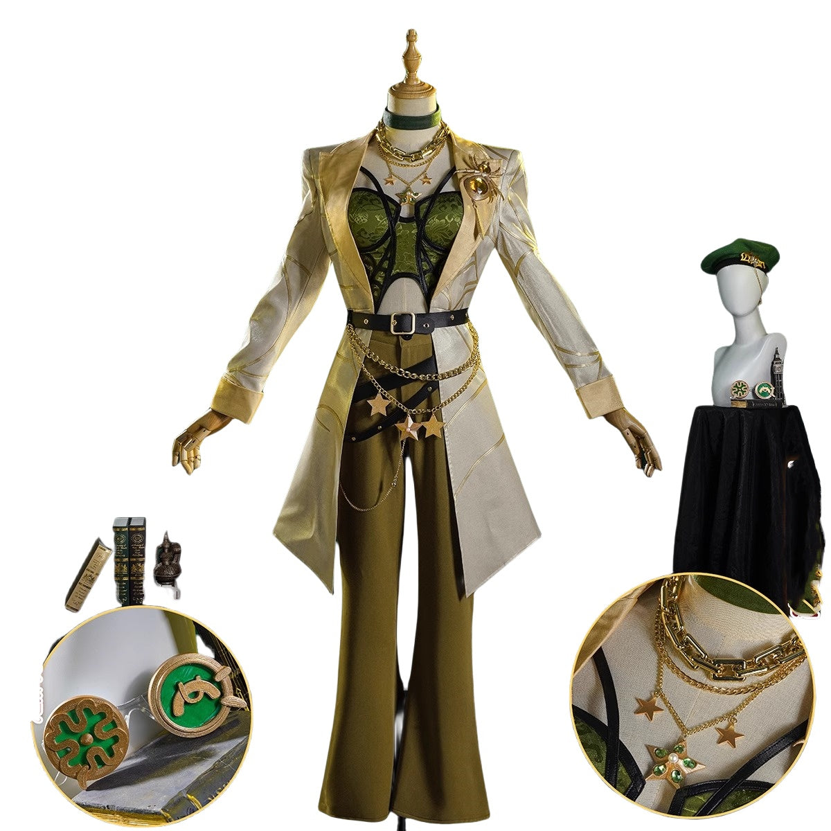 Monenjoy IdentityV バーメイドの衣装　校閲者　SSR衣装　アクセサリー　デミ・バーボン　メガネ＋帽子付　第五人格　ハロウィン　 - Monenjoy