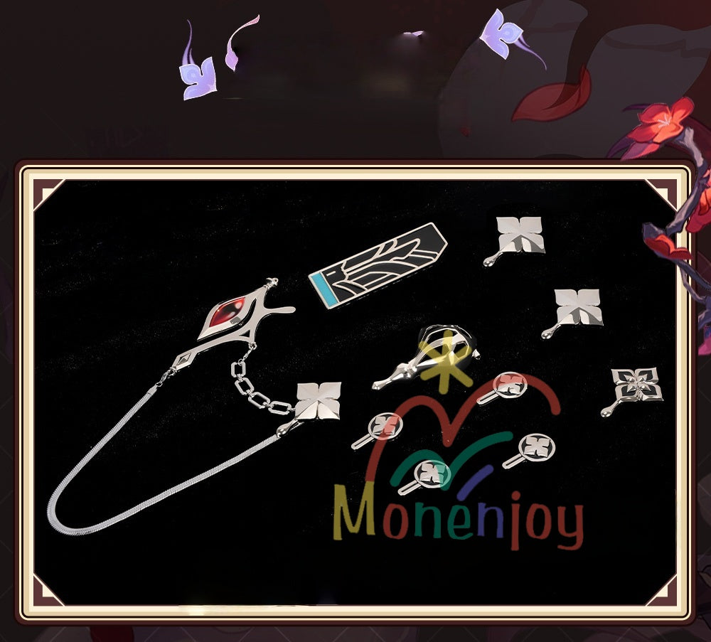 Monenjoy　崩壊スターレイル　長夜月　コスプレ衣装　記憶なのか　金属製パーツ　三月なのか　靴カバー付き　黄金裔　オロニクス　コスチュームGS1942