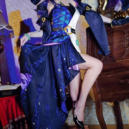 Monenjoy 崩壊スターレイル ジェイド コスプレ衣装　イベント　帽子付＋イヤリング付＋3d樹脂アクセサリー - Monenjoy