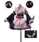 Monenjoy　超かぐや姫　駒沢 乃依　コスプレ衣装　メイド服　ピンク色　角贈り　耳＋尻尾別途追加 MONENJOY