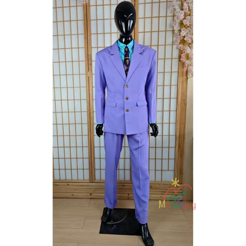 Monenjoy　ジョジョの奇妙な冒険　第4部　吉良吉影　コスプレ　制服　ユニフォーム　スーツセット　ダイヤモンドは砕けない　コスチューム　イベント　紫色　オーダーメイド可能