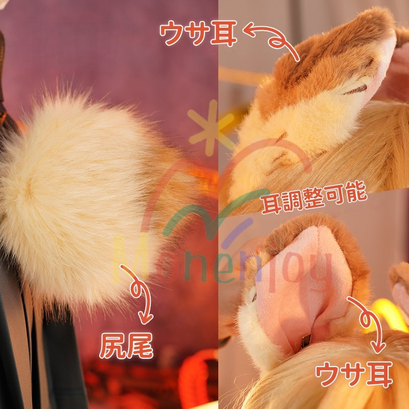 Monenjoy ゼンレスゾーンゼロ　アリス 尻尾　髪飾り　おもちゃ　アクセサリー　コスチューム「タイム香る海辺」 水着 アリス・タイムフィールド　コスプレ衣装　コスチューム　怪啖屋　イベント　