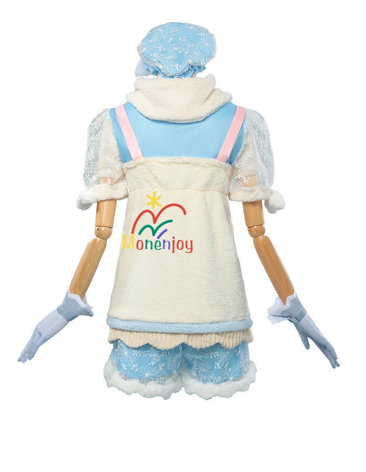 Monenjoy インフィニティニキ ふわもこに溺れる 純潔の守り　コスプレ衣装　パステルブルーの水波　洋服　可愛い　イベントGS1307 - Monenjoy