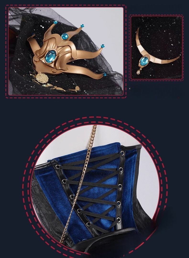 Monenjoy　アイデンティティ5　踊り子　クロートー　コスプレ衣装　IdentityV　コスプレ　眼鏡＋3ｄ樹脂アクセサリー＋鞄付　GS1158 - Monenjoy