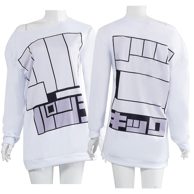 Monenjoy ダンダダン   モモ 綾瀬桃  コスプレ衣装 白色  パーカー ホームウェア  部屋着    スウェットシャツ フーディー ルームウェア  寢間着 コスチューム