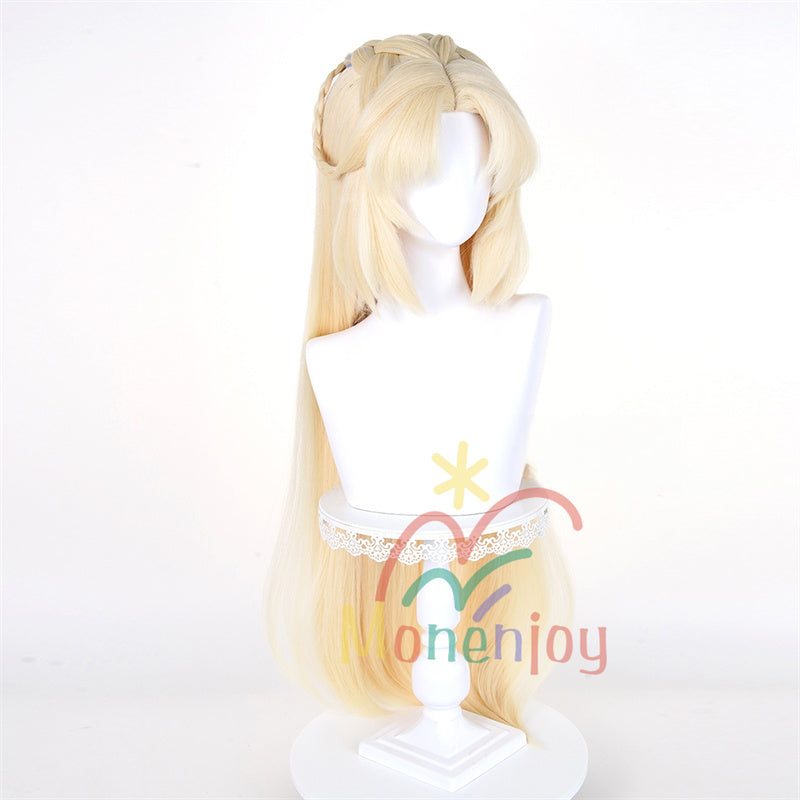 Monenjoy 原神　ニコリヤン　ウィッグ　NicoleReeyn  100cm コスプレ道具　カツラ　イベント GSwig1015