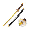 Monenjoy 鬼滅の刃 日輪刀 鬼狩り 我妻 善逸 77cm　グッズ 剣戟奇譚 竈門 和風 大正時代 子供用 コスプレ 舞台 おもちゃ 木 イベント 祭り - Monenjoy