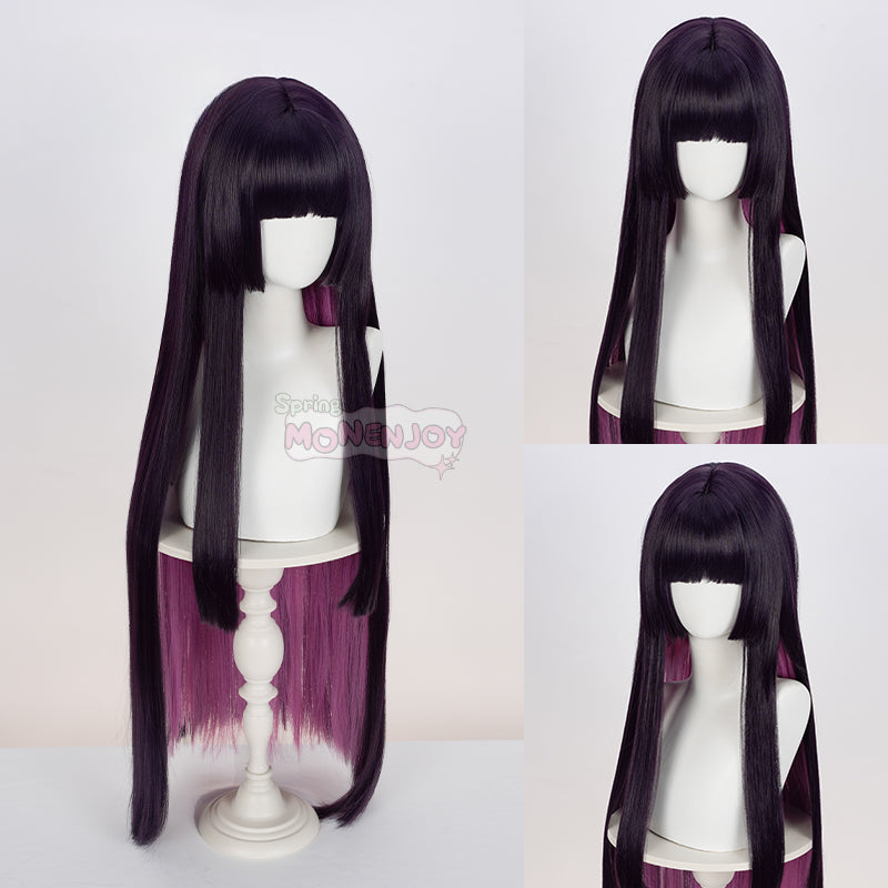 Monenjoy ロックは淑女の嗜みでして オト / 黒鉄 音羽　コスプレウィッグ　カツラ　約100cm　WIG001 - Monenjoy