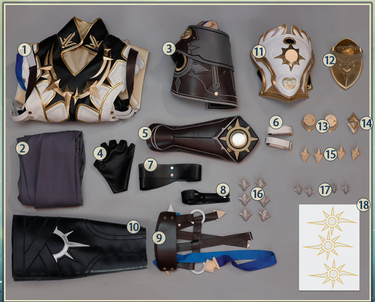 「予約販売2-3月在庫可能」Monenjoy 崩壊:スターレイル 白厄 ファイノン 　肩甲付　 タトゥーシール 贈り　파이논　コスプレ衣装　舞台服　カッコイイ　実物化　ハロウィン　 - Monenjoy