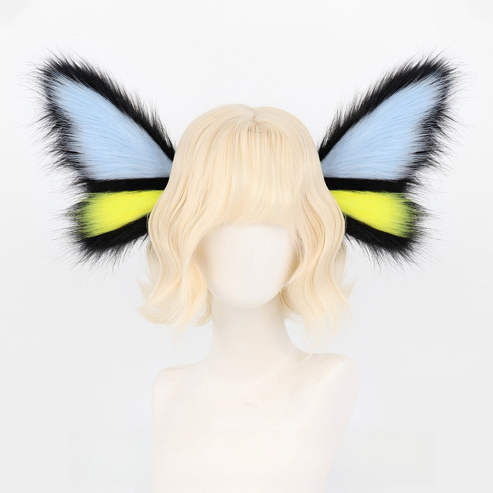 Monenjoy　胡蝶髪飾り　耳飾り　蝶のリボン　飾れる髪飾り　ふわふわ　アクセサリー　コスプレ道具　ハロウィン　GS1155 - Monenjoy