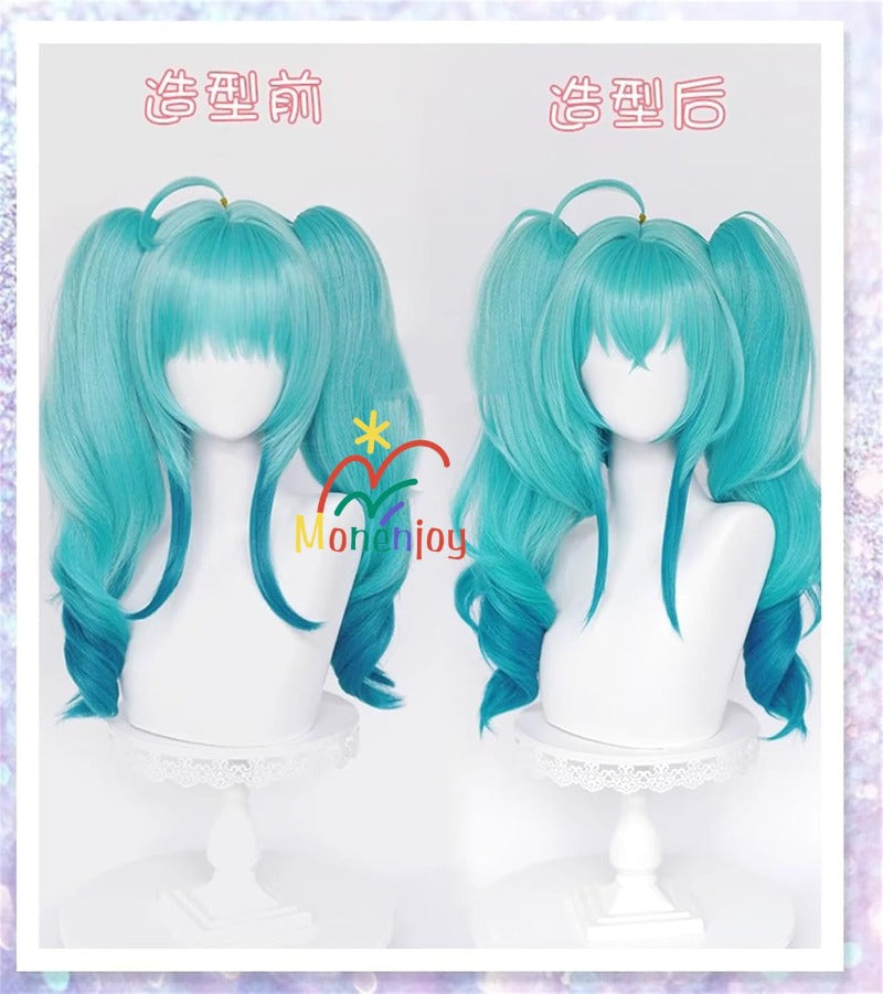 Monenjoy　初音ミク　かつら 鬘 WIG ヴァンパイア 吸血鬼 ウィッグ ネット付き コスプレ　ツインテール カツラ グッズ アニメ コスプレ道具GS1320 - Monenjoy