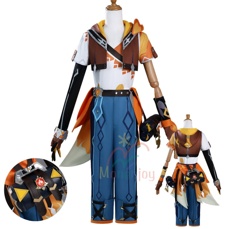 Monenjoy　原神　ベネット コスプレ衣装　ナタの旅　コスチューム　 燃えろ！ラクガキ大冒険 / Adventures in Blazing Hue