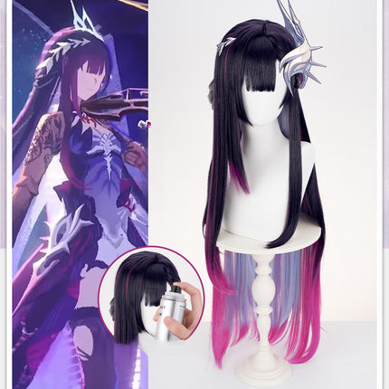 Monenjoy 崩壊スターレイル　セイレンス　ウィッグ　100cm　カツラ　Hysilens 女騎士 オンパロス　コスプレ道具　イベントGSwig002