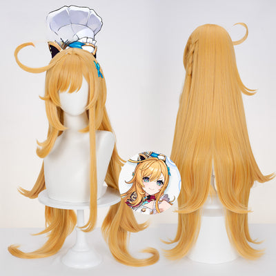 Monenjoy 原神 エスコフィエ / Escoffier 　ウィッグ　カツラ　コスプレ道具　全長約100cm - Monenjoy