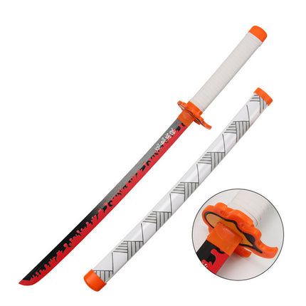 Monenjoy 鬼滅の刃 日輪刀 鬼狩り 我妻 善逸 77cm　グッズ 剣戟奇譚 竈門 和風 大正時代 子供用 コスプレ 舞台 おもちゃ 木 イベント 祭り - Monenjoy