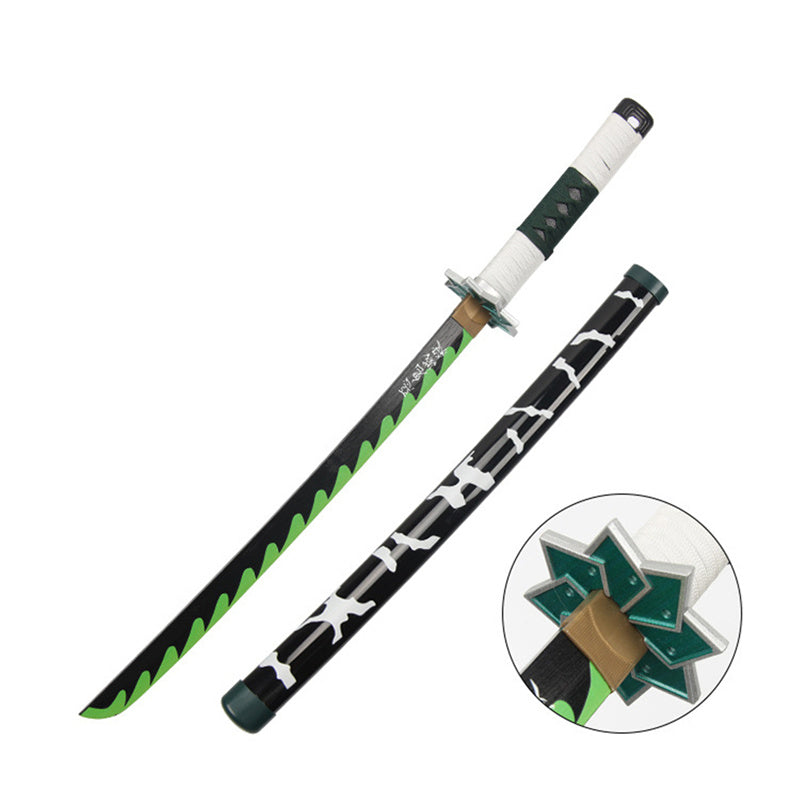 Monenjoy 鬼滅の刃 日輪刀 鬼狩り 我妻 善逸 77cm　グッズ 剣戟奇譚 竈門 和風 大正時代 子供用 コスプレ 舞台 おもちゃ 木 イベント 祭り - Monenjoy