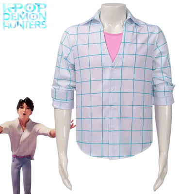 Monenjoy 　KPOPガールズ！デーモン・ハンターズ  サジャ・ボーイズ 　ジヌ　シャツ　コスプレ衣装　舞台服　Kpop Demon Hunters　Jinu