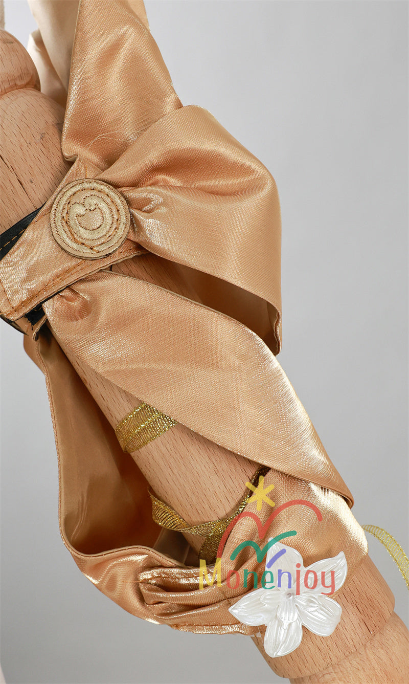 Monenjoy 崩壊：スターレイル アグライア コスプレ衣装　ワンピース　金属パーツ　黄金裔　オンパロス/オクヘイマ　コスチューム　ハロウィン