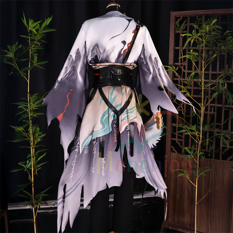 Monenjoy　鳴潮　仇遠　コスプレ衣装　きゅうえん　コスチューム　Wuthering Waves　孤高の剣客　刺繍柄＋人工革更新