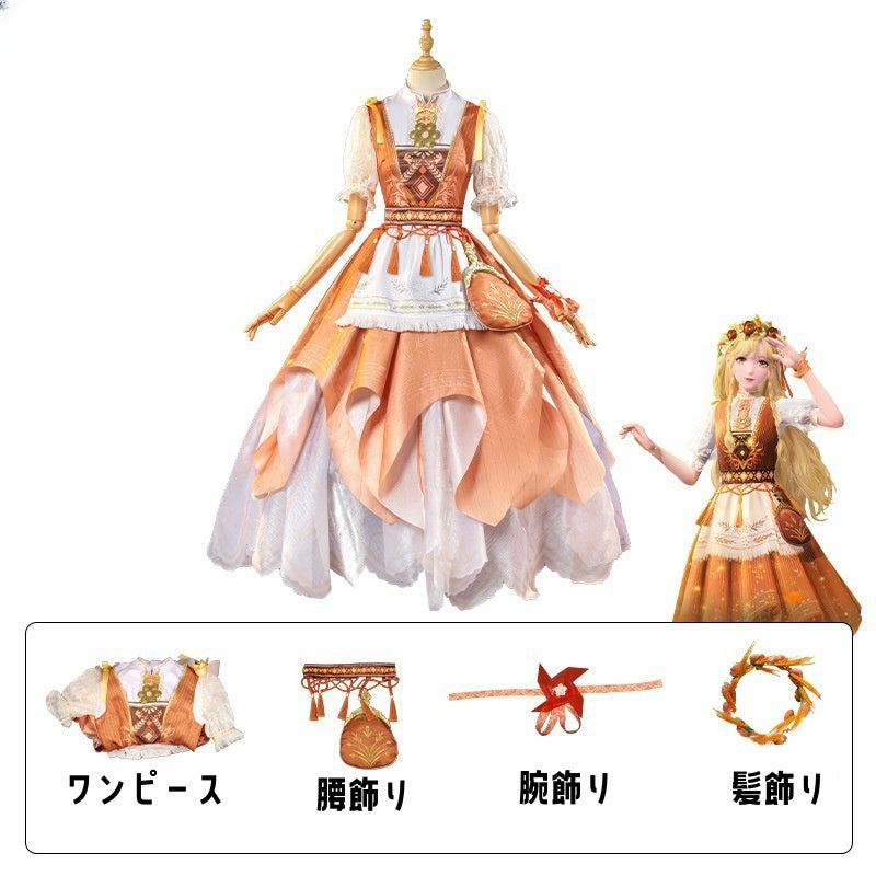 Monenjoy インフィニティニキ 望郷の風 コスプレ衣装 豊穣の賛歌 豊穣への賛辞 　髪飾り付　洋服セット　GS1308 - Monenjoy