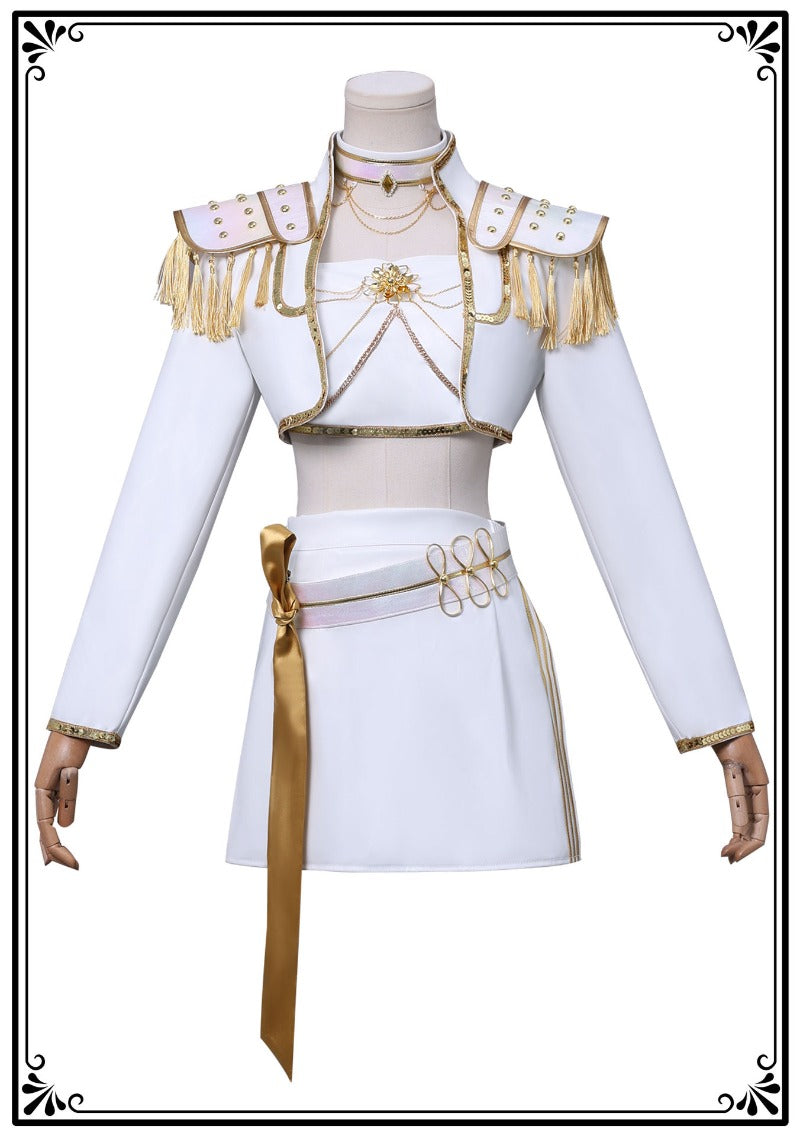 Monenjoy KPOP Girls! Demon Hunters Mira White Cosplay Costume Live Clothes Stage Clothes KPop Demon Hunters