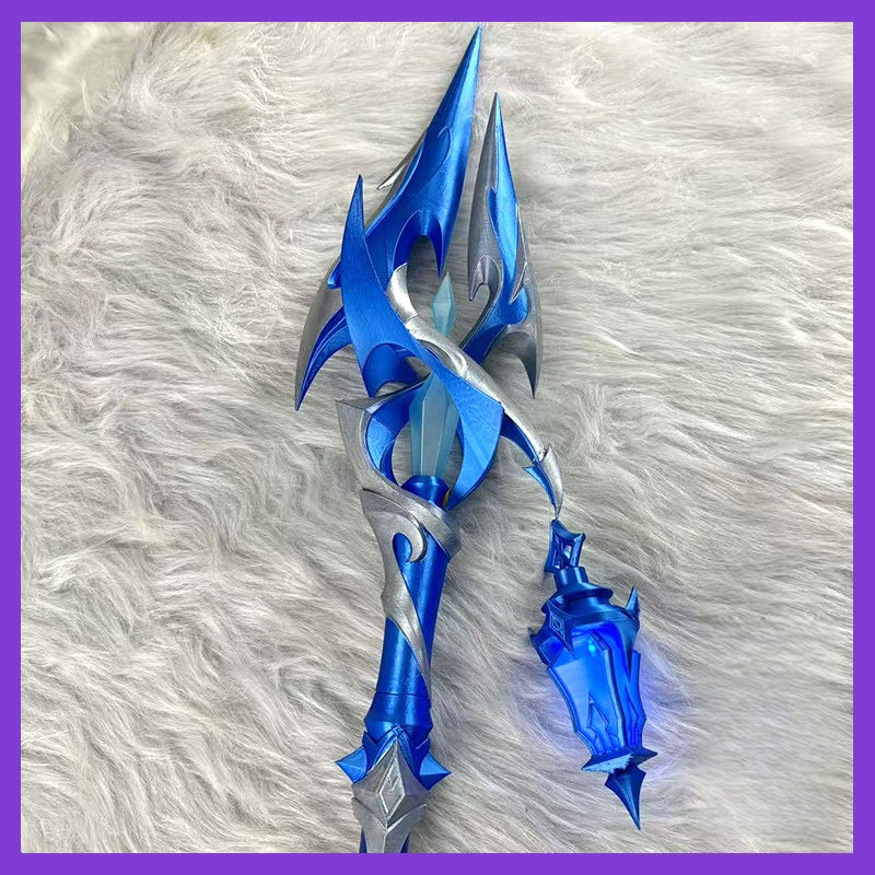 Monenjoy　原神　フリンズ　血染めの荒れ地　槍　長柄　　コスプレ道具　長柄武器　180cm 手提げ灯 ハンドランタン 武器モデル　提灯 法杖GSDJ1008