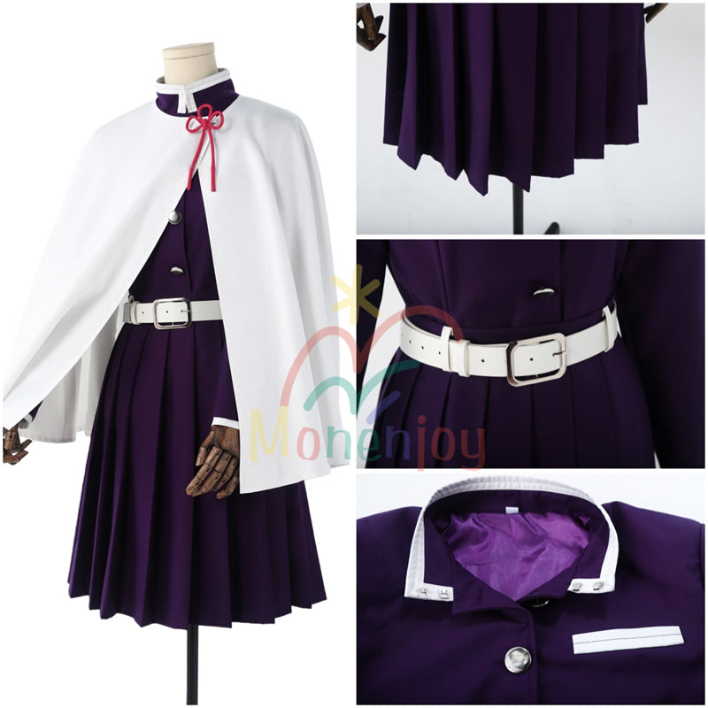 Monenjoy　鬼滅の刃 栗花落 カナヲ　コスプレ衣装　 つゆり かなお　コスチューム  鬼殺隊の女剣士 　イベント　 花の呼吸」の剣士 　きめつのやいば 　クリスマス　仮装