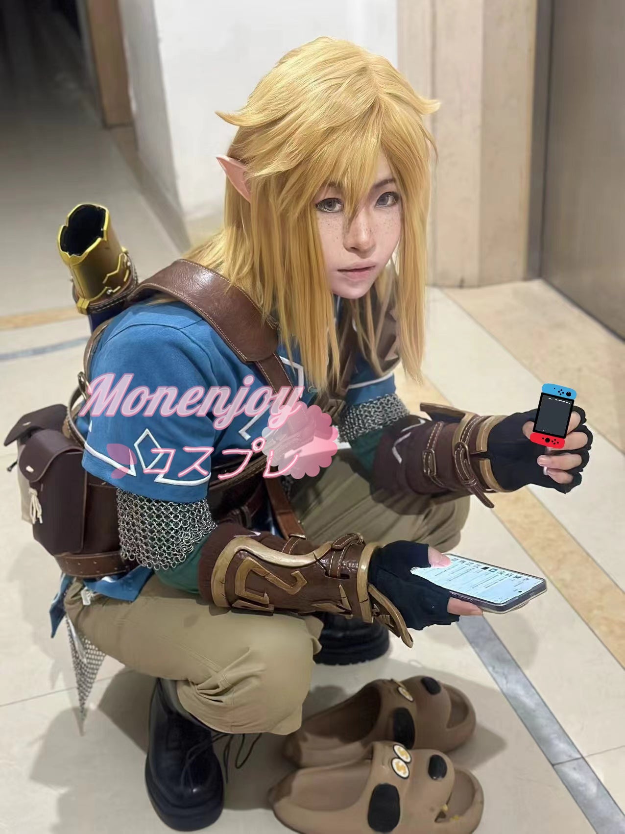 Monenjoy ゼルダの伝説 リンク　英傑服　英傑の服 　豪華生地　試練の覇者　ティアーズオブザキングダム　イベント　仮装 ブレワイ　 - Monenjoy