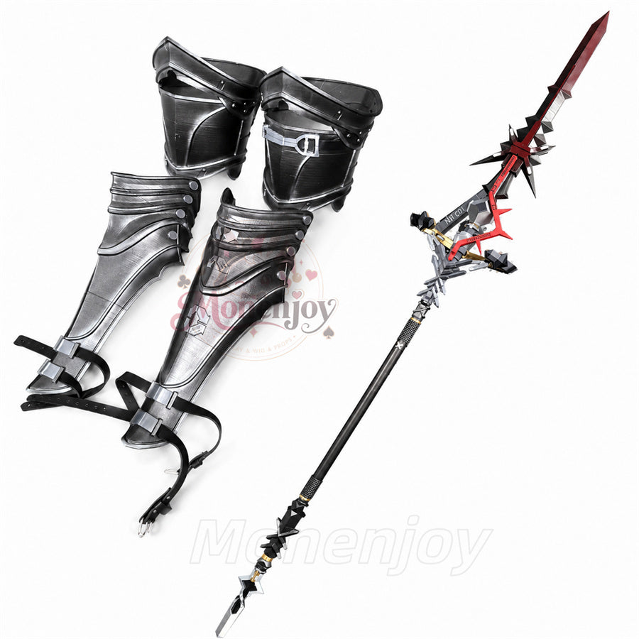 【Monenjoy】エンドフィールド カミーユ カーマインヴェール PLA製腿甲 コスプレ道具 アークナイツ エンドフィールド コスプレ小物 レプリカ 軽量 分割式 Monenjoy