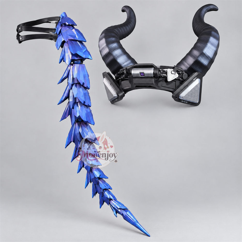 Monenjoy アークナイツ　エンドフィールド ティフォロス コスプレ小物｜角・約120cm尻尾 PLA 分割式