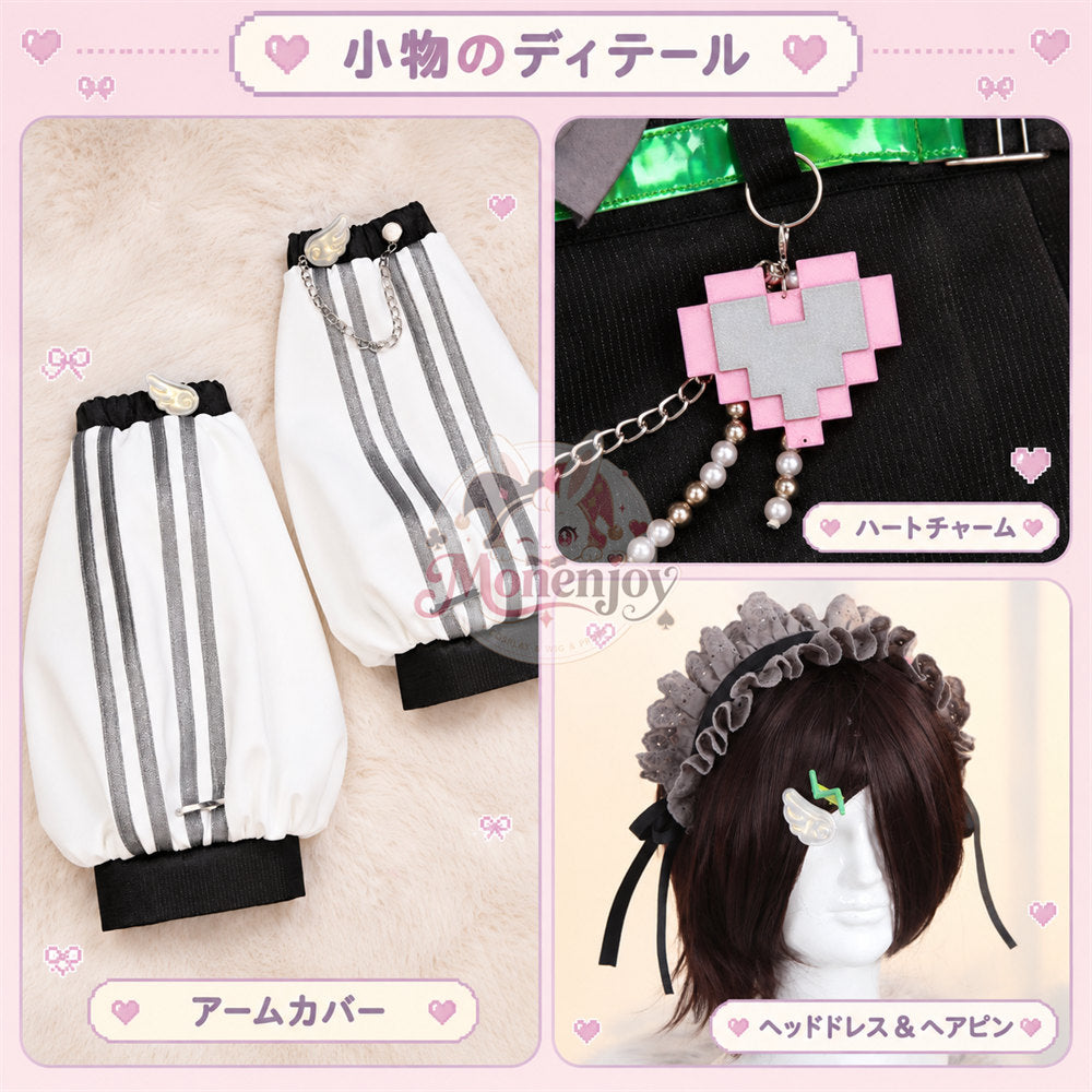 Monenjoy あんスタ風 MEME メイド コスプレ衣装｜桜河こはく・礼瀬マヨイ・紫之創・甘楽チトセ　コスチューム　イベント　舞台服　約25ー30日
