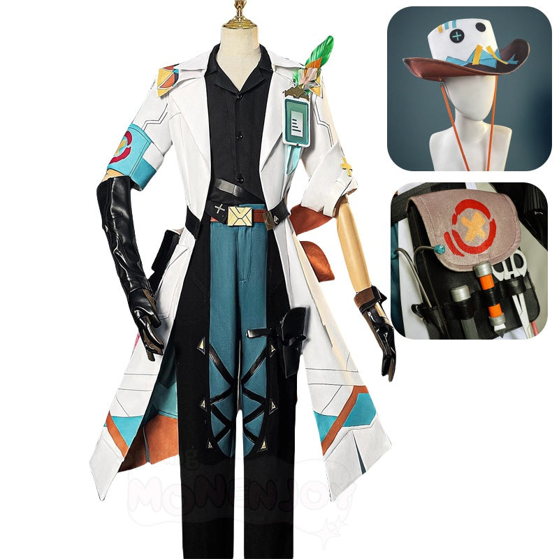 monenjoy 原神 イファ コスプレ衣装　トラロカンの竜医　花翼の集の竜医　帽子＋アクセサリー付　コスプレ　GS1389 - Monenjoy