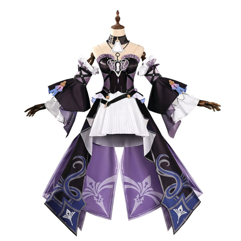 Monenjoy　崩壊スターレイル　マダムヘルタ　コスプレ衣装　洋服　ワンピース　3d樹脂製アクセサリー　コスチュームGS1204 - Monenjoy