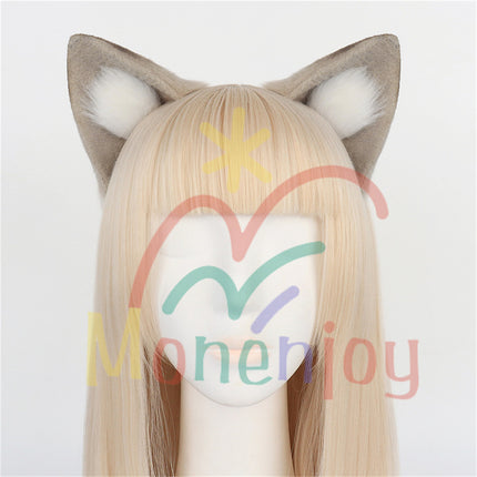 Monenjoy 原神 リネット ふわふわ　耳飾り＋尻尾　可愛い　萌えグッズ　猫耳 きつね耳　コスプレ道具　アクセサリー　