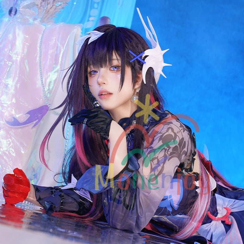 Monenjoy 崩壊スターレイル　セイレンス　Hysilens 女騎士 オンパロス シューズカバー付　3d樹脂髪飾り　コスプレ衣装 プロ仕様