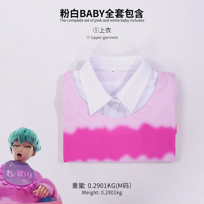 Monenjoy 　KPOPガールズ！デーモン・ハンターズ  サジャ・ボーイズ 　ベイビー　シャツ　 romance　コスプレ衣装　舞台服　Kpop Demon Hunters